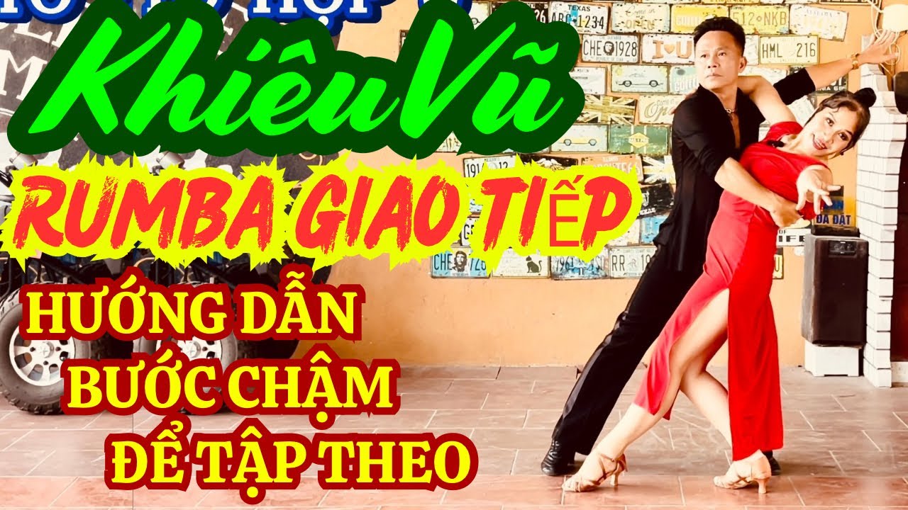 Hướng Dẫn Bước Chậm Để Tập Theo Khiêu Vũ Rumba Giao Tiếp Vùng lá Me Bay #huongdan #danvu #khieuvu