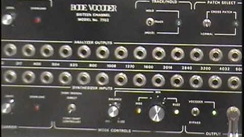 Bode Vocoder 7702 Demonstration