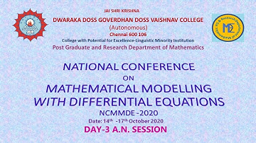 National Conference on Mathematical Modelling with Differential Equations, DAY-3, AFTERNOON SESSION