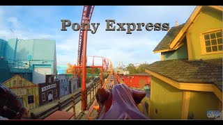 Pony Express Roller Coaster - Knotts Berry Farm - 2016 - 4K Quality POV