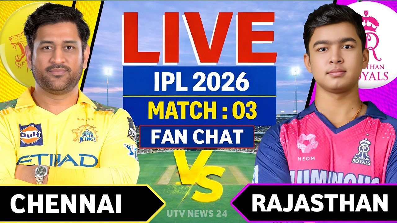 🔴Csk vs RR Ipl 2026 3rd T20 | Live Score & Commentary | Rajasthan vs Chennai Live Score & An