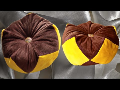 Round cushion cover design pillow making#hindi#pattern#tutorial#drapeados#cojin#facil passo a passo