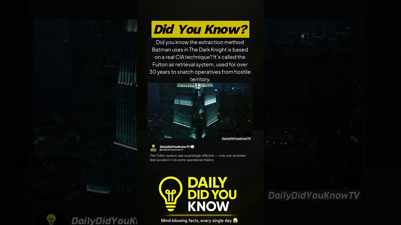 Batman Used a Real CIA Extraction Method?! 🛩️🦇