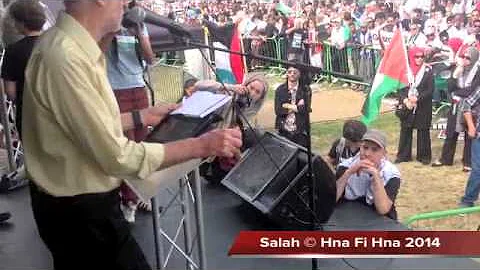 Jeremy Corbyn  Speaks   at the mass rally for Gaza in Hyde Park, London 09 08 2014