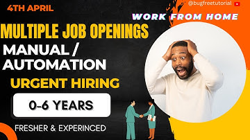 Software Testing Jobs 4th April | QA Jobs | Manual & Automation Jobs