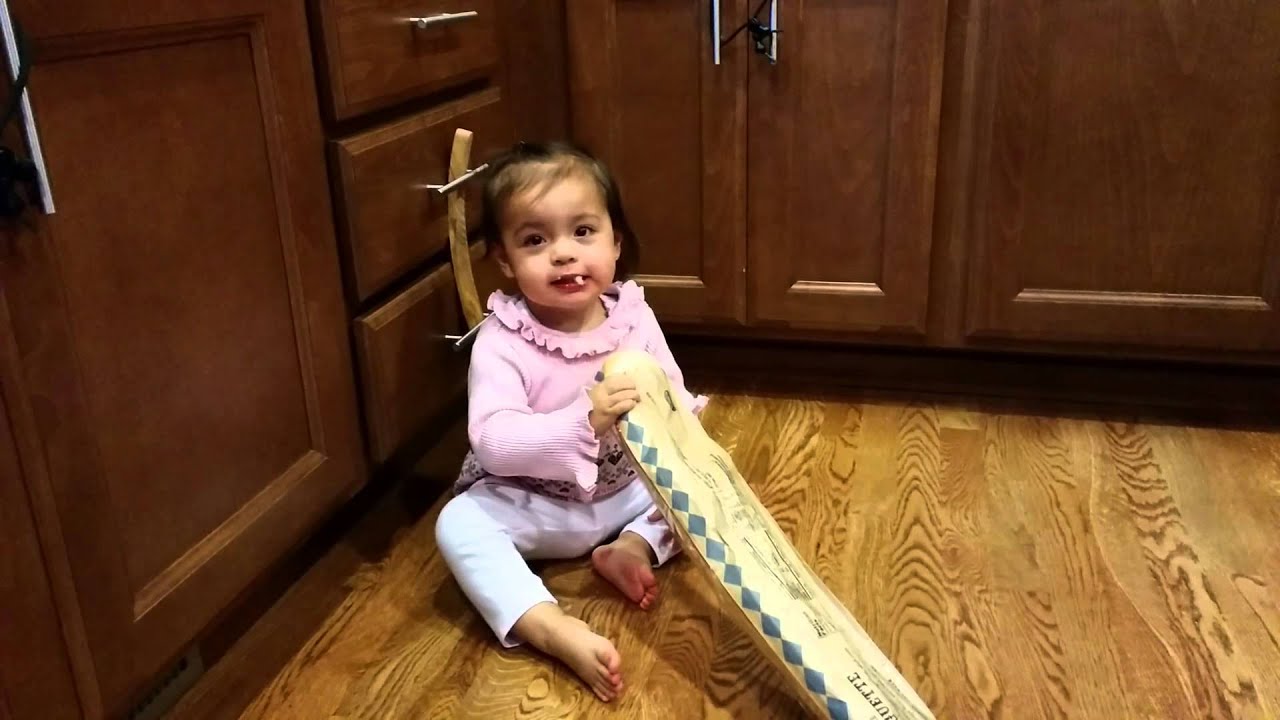 Baby likes baguette