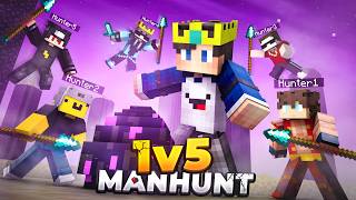 1 V 5 Minecraft Speedrunner VS Hunter Challenge!