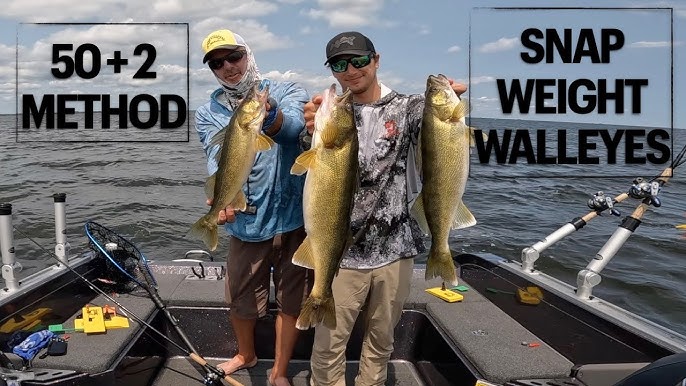 TROLLING WITH SNAP WEIGHTS FOR WALLEYES!! 50+2 METHOD 