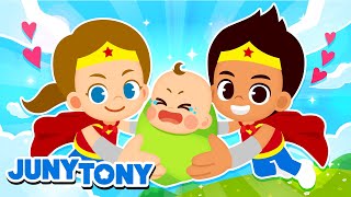 My Superhero Family Song | We Are a Gassy Poopy Family  More | Kids Songs | JunyTony