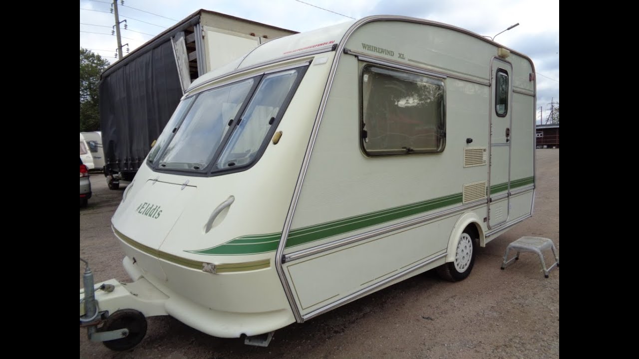 Обзор малыша-крепыша,автодома-туриста Elddis Whirlwind XL 370 модель 1994 г. 750 кг состояние огонёк