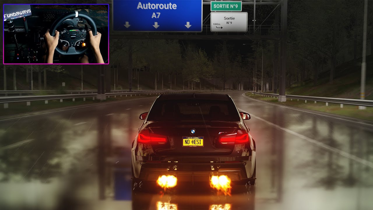 BMW F80 Fullsend at Highway japan with Rain | Logitech G29 Gameplay ...