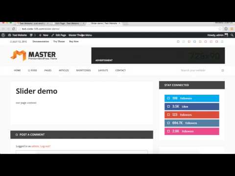 Master | How Set the Page Slider