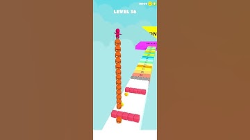 Cube Stacker Surfer 3D Game | Level-36 | Satisfying Gameplay Walk-through #games #gaming #shorts