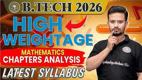 B.Tech Mathematics syllabus High Weightage #btech #amu #syllabus 