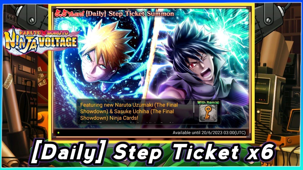 [5.5 Years] Daily Step Ticket Summon x6 | Naruto X Boruto Ninja Voltage
