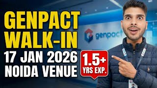 Genpact Walk-in Drive 2026 | Noida Venue | How to Apply"