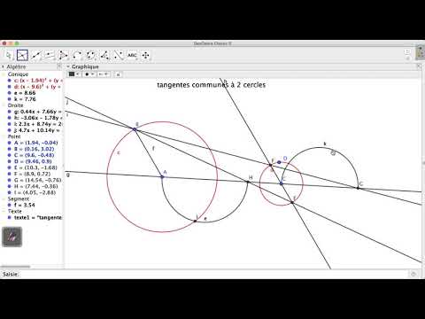 Vidéo: Combien de tangentes communes ont deux cercles ?