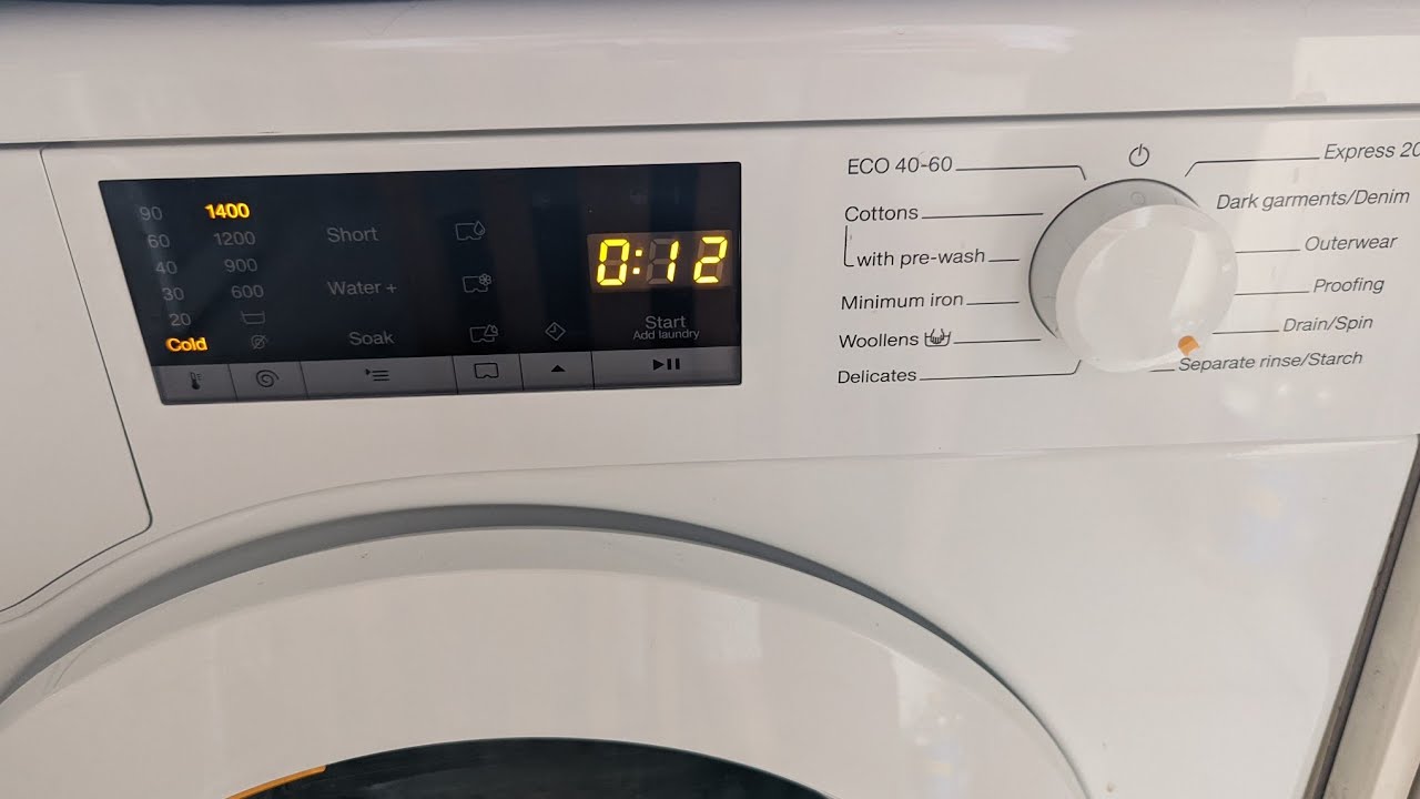 Miele W1 Selection Active WSA023 Drain Spin Cycle 1400rpm YouTube