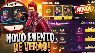 AMANHÃ! EVENTO DE VERÃO, SKINS DE VERÃO GRÁTIS, BARBA DO VELHO VOLTANDO, DIAMANTES NO LOBBY!