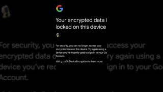 Fix your encrypted data is locked on this device problem solve | your encrypted data is locked