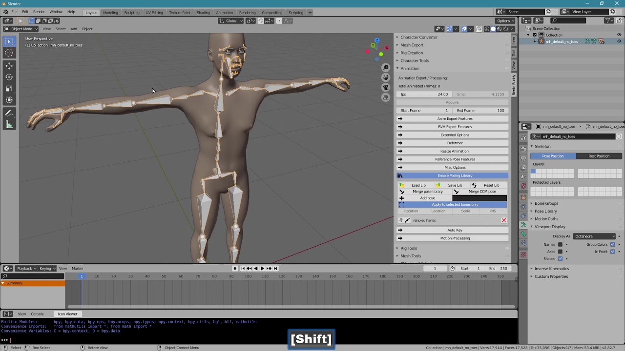Bento Buddy - Use a relaxed pose instead of animating positions or ...