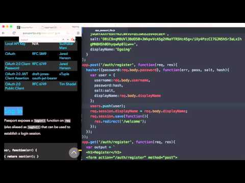 Server Side JavaScript - Passportjs 5 - logout