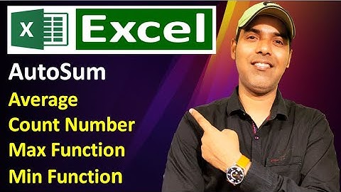 Formula of Sum Average Count Min Max in Excel - in Hindi | Amir Sir | Lesson - 5