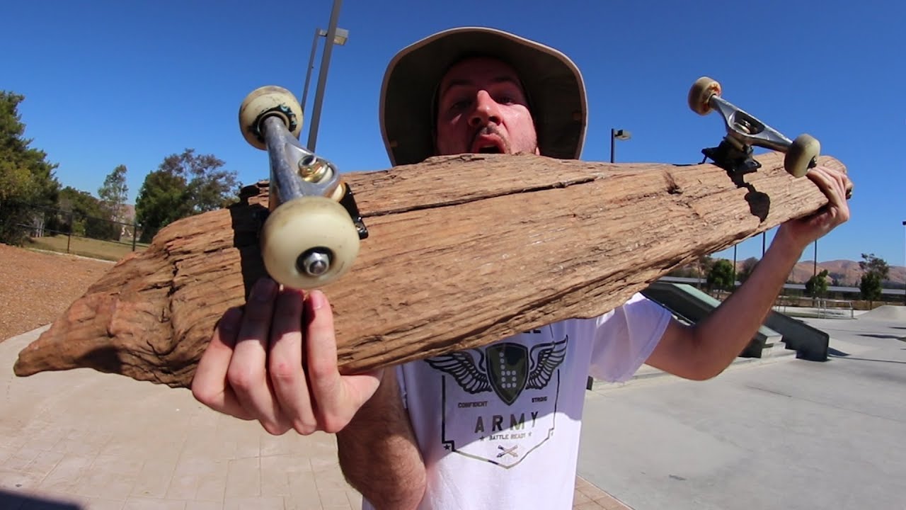 please cartoon MASSIVE DRIFTWOOD PIECE SKATEBOARD! | YOU MAKE IT WE SKATE IT EP 153