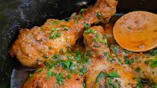 Cowboy Butter Chicken Drumsticks cooked in the slow cooker are a game changer!