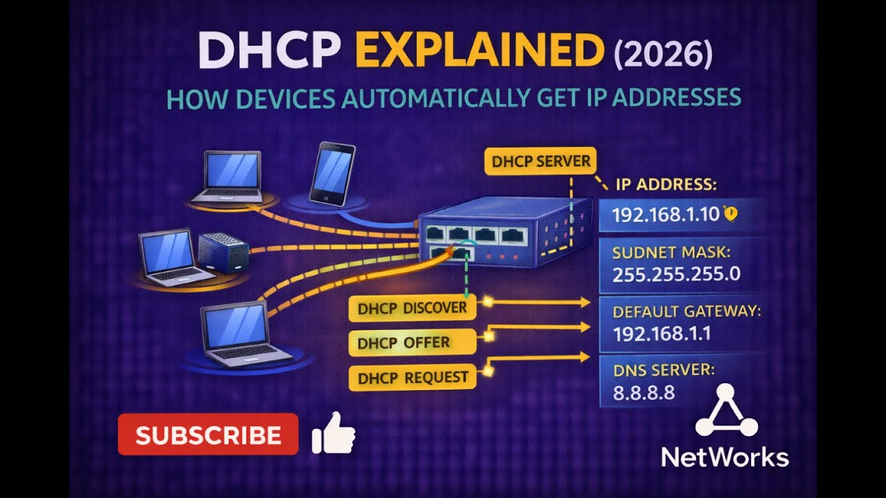 DHCP Explained 2026 How Devices Get IP Addresses 