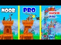 The Catapult 2 - NOOB vs PRO vs HACKER! Max Level Upgrade Of The Castle, Towers, Archers And Cannons