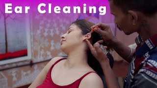 Hydrogen Peroxide Ear Cleaning and Massage ASMR | Indian Massage