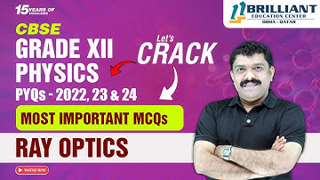 CBSE 12 Board Exam 2025 | Physics | Ray Optics | CBSE 12 Physics MCQs from 2022, 2023 & 2024 PYQ