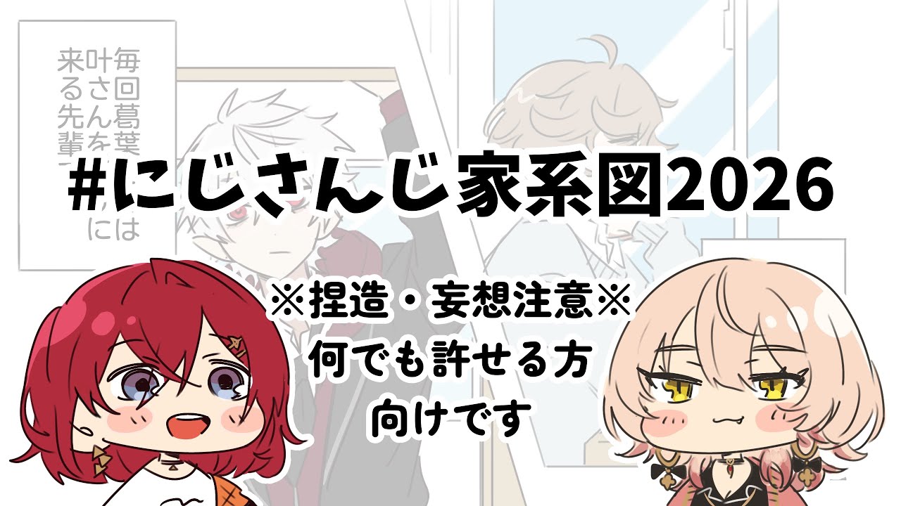 【手描き切り抜き】同級生の叶と先輩の葛葉で想像を膨らませるちぇりーぺぇ【にじさんじ/アンジュ・カトリーナ/ニュイ・ソシエール】