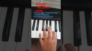 Как сыграть мелодию Свадебный Марш #shorts#youtubeshorts#russia#tutorial#music#piano