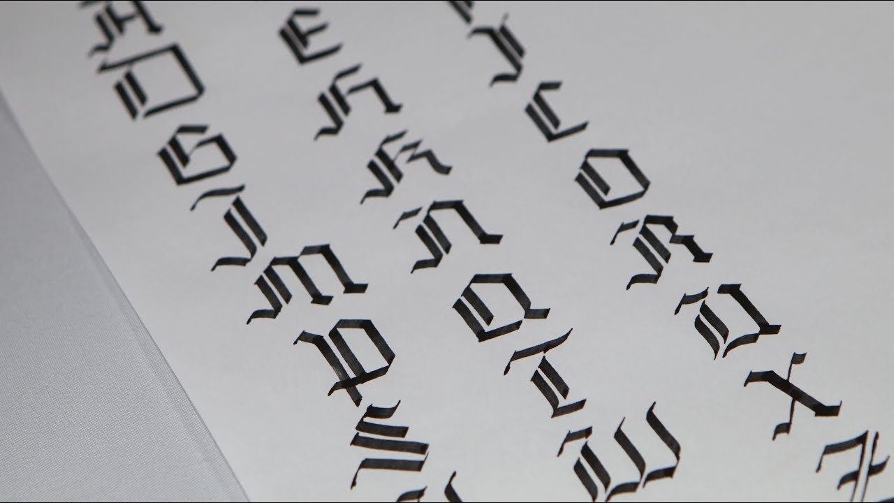 Textualis Script Gothic Scripts - Edged - Angular Textualis Majuscules - YouTube
