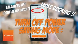 How to turn off power saving MODE : | LALAMOVE APPS screenshot 2