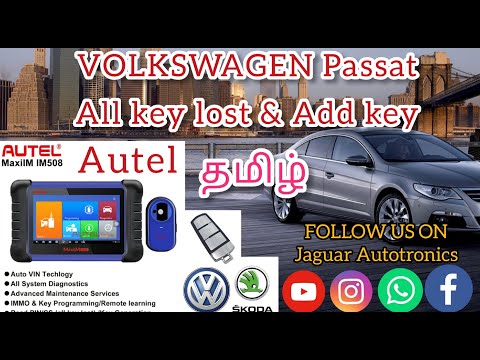 Volkswagen Passat / CC | add & all keys lost programming using AUTEL508/608 #keyprogramming #carkeys