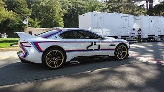 BMW 3.0 CSL Hommage R Concept driving on the road | Monterey Carweek 2015