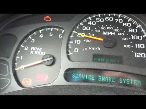 Video #2 - 2003 Chevrolet Tahoe - "Service Brake System" and Loses Power