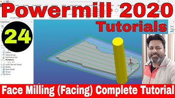 Delcam Powermill 2020 Hindi Tutorials | Face milling Tool Path Powermill | Facing  | CNC Programming