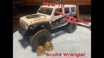 How to install brass wheel weights on SCX24