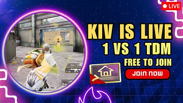 BGMI LIVE 🔥 1v1 TDM CUSTOM ROOM + CLASSIC RANK PUSH | PUBG Mobile | KIV is LIVE