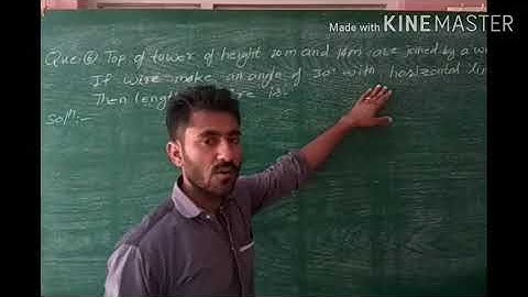 Class 10th, Height and distance, video part - 3, Q.NO - 5,6,7 and 8