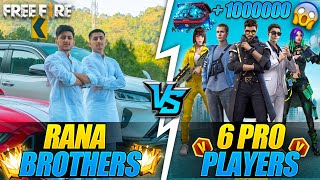 Rana Brothers Vs 6 Pro Players 10000💎Diamond Challenge - Garena Free Fire
