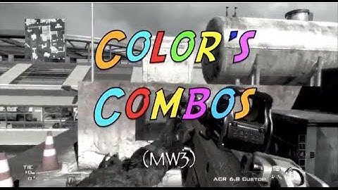 SR Colors | Colors Combos #1 | Mw3