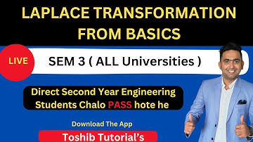 Lecture 1 | Laplace Transform Engineering Mathematics 🎯 | Toshib Tutorials