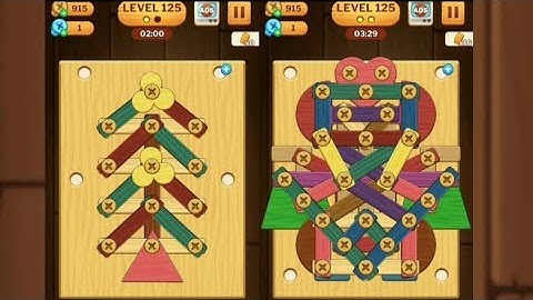 Screw Puzzle: Wood Nut & Bolt - Level 125 (requested)