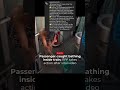 Passenger caught bathing inside train.
