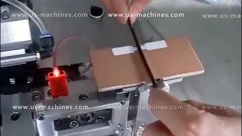 Semi automatic cable wire hose straw labeling machine cable label applicator equipment